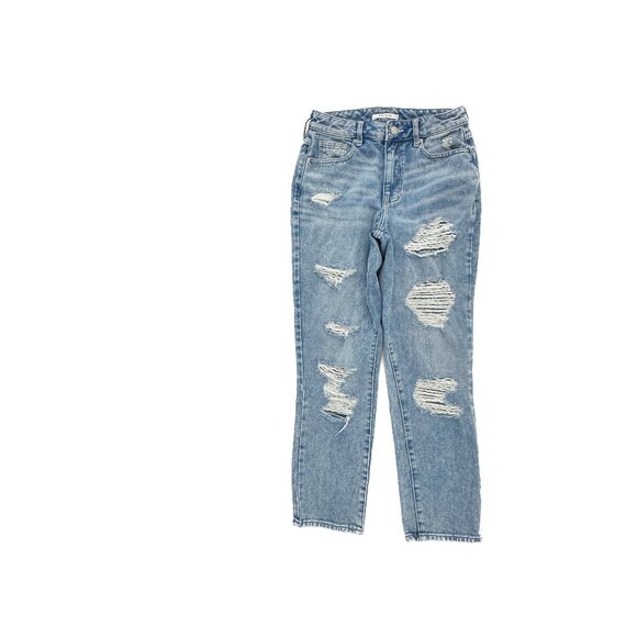 PacSun Mom Jean Distressed Women's size 24 Medium Wash Blue Denim Jeans - Picture 1 of 5